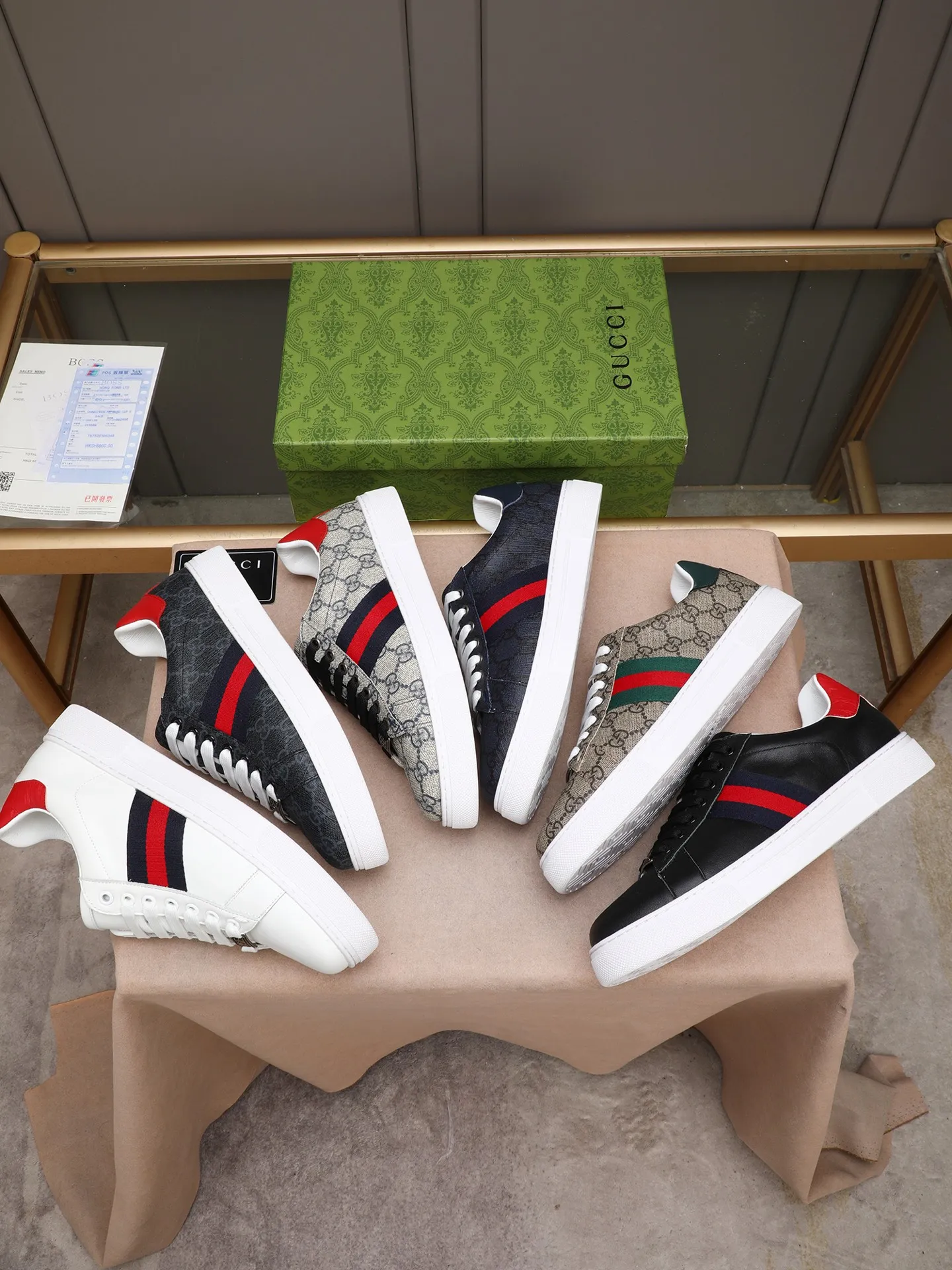 Men's shoes 💰400 [running volume version] GUGGI white shoe series! The fabric is made of imported cowhide➕Gucci special material➕sheep lining➕original rubber outsole, men's size 38-44 (45 can be customized)